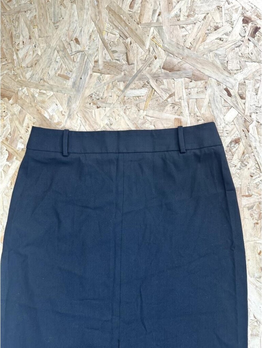 Zara Womens Black Pencil Skirt Size L High Waist Front Slit Midi Length - Picture 7 of 15